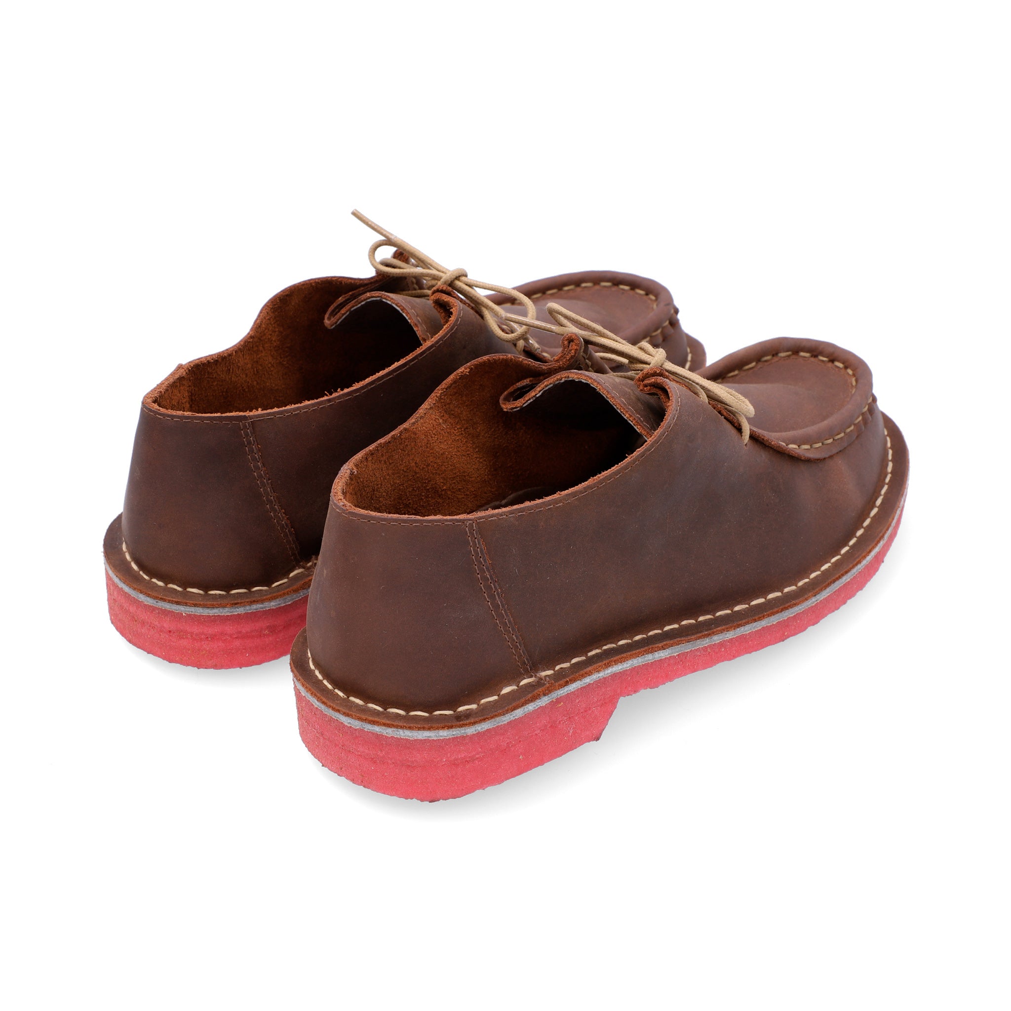 Zapatos Moc Toe Cuero Graso Caf